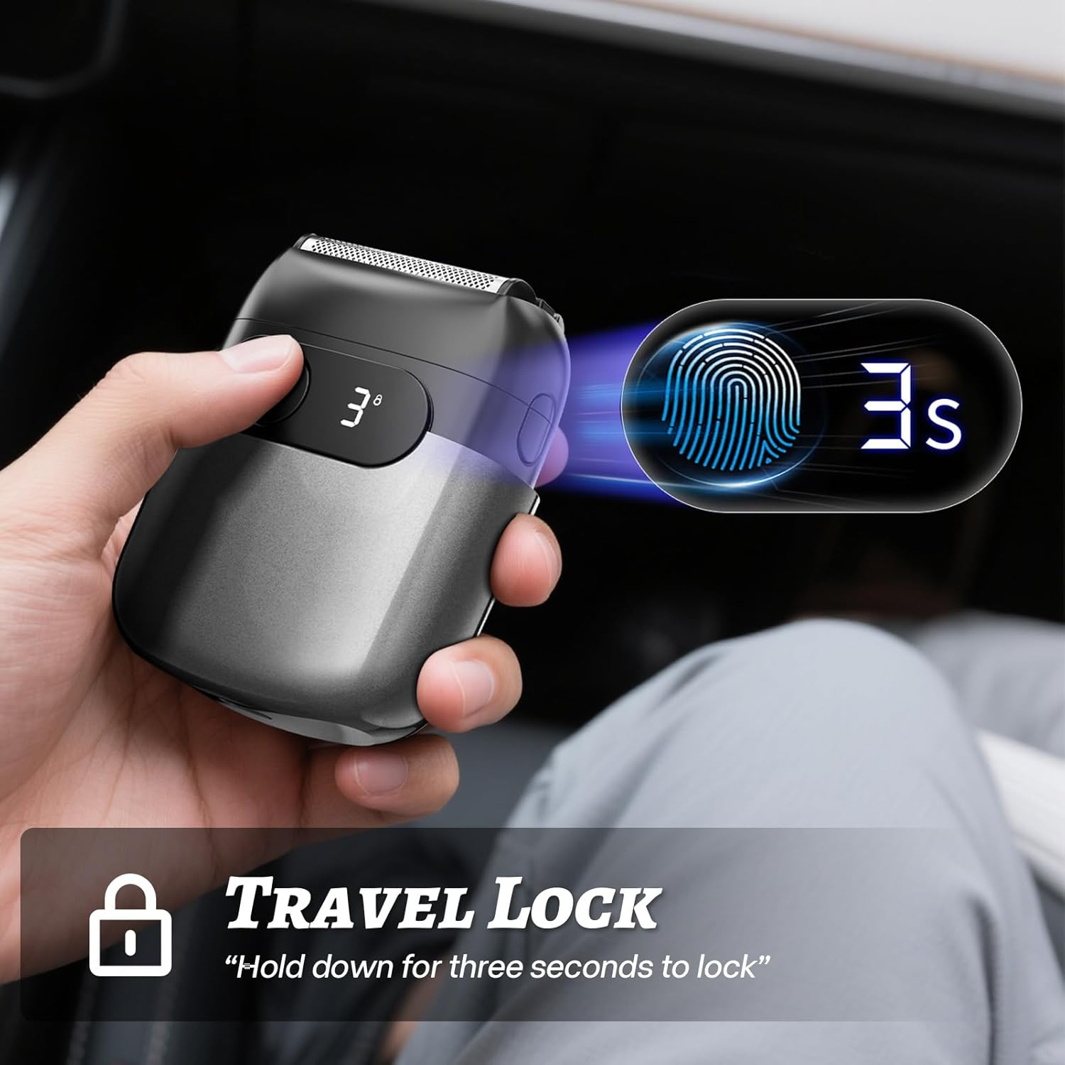 3D Electric Foil Shaver USB-C IPX8 LED Gray
