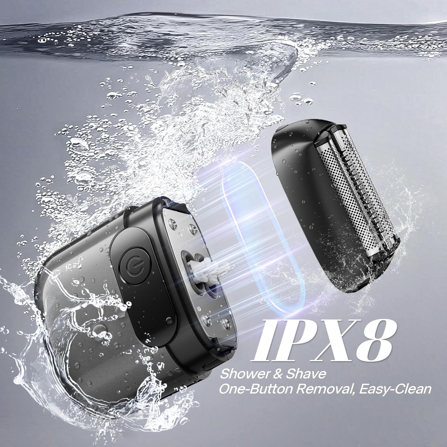 3D Electric Foil Shaver USB-C IPX8 LED Gray