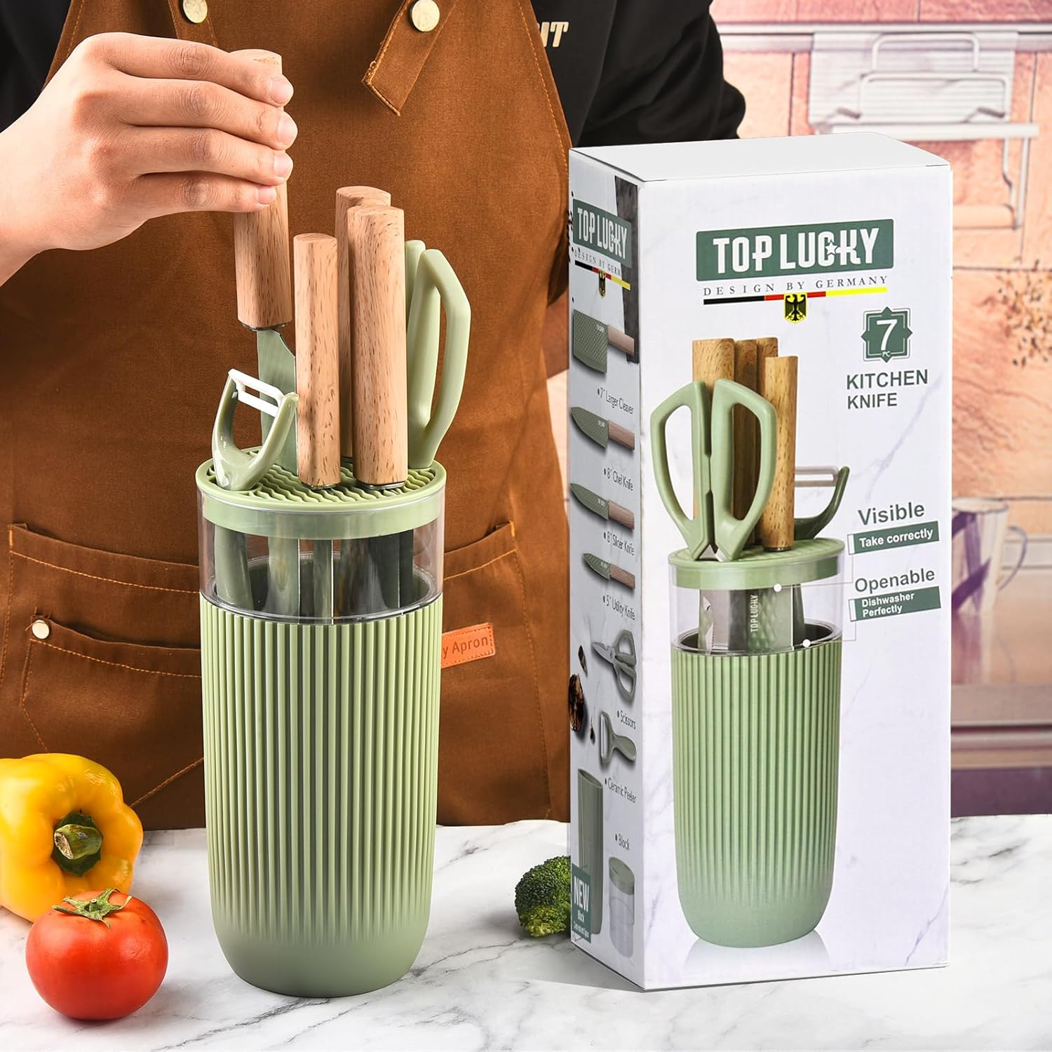 7-Piece Kitchen Knife Set - Sharp Chef & Meat Knives