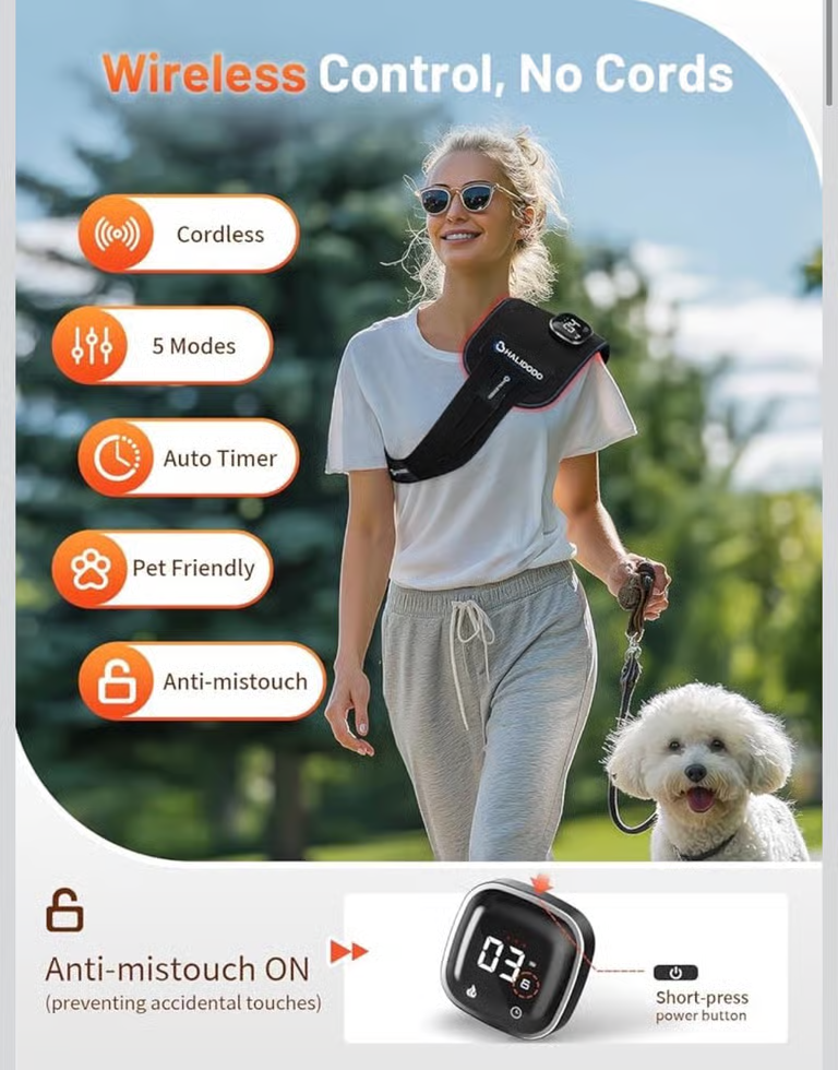 Red Light Therapy Pad 5 Modes - 660nm 850nm 15"x7.1"