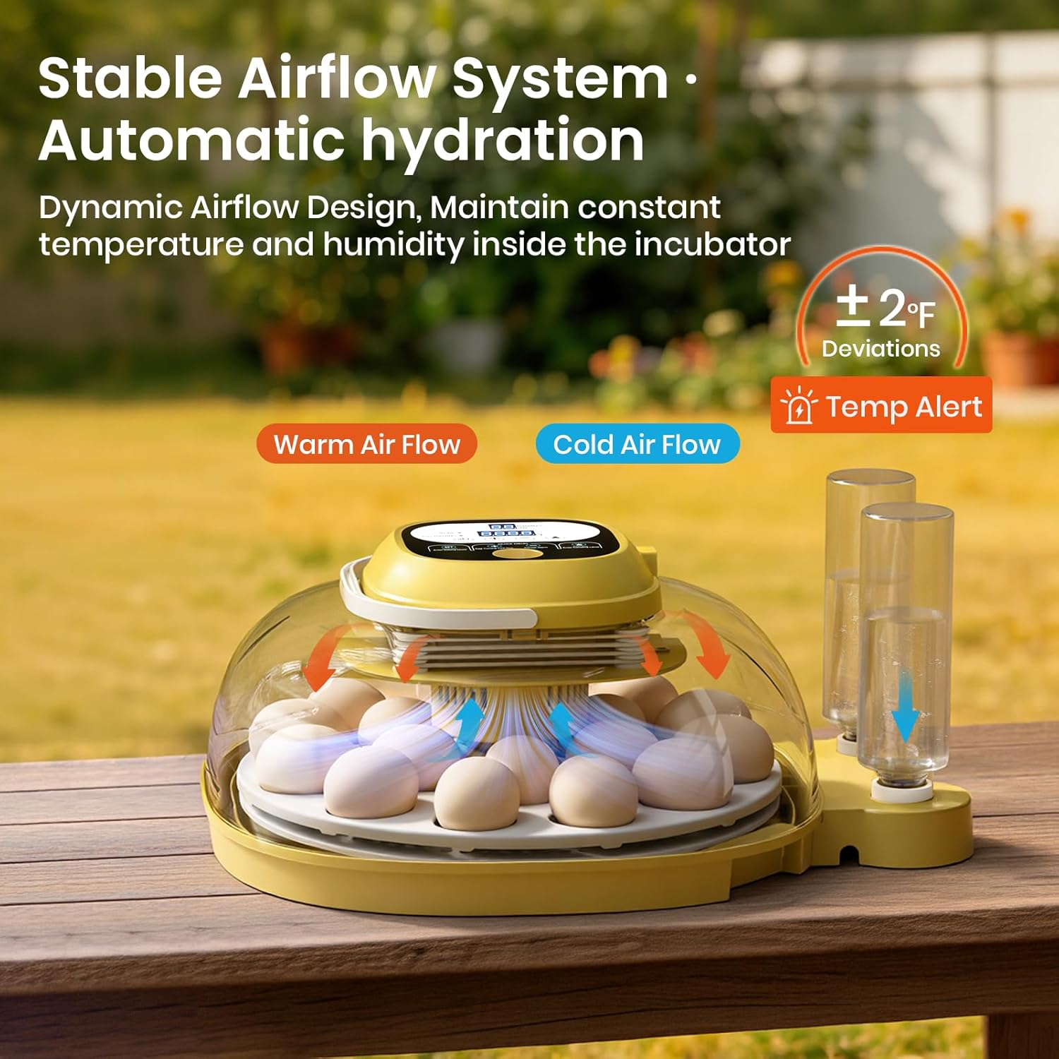 Egg Incubator 18-33 Eggs Auto Turn Humidity LED Display