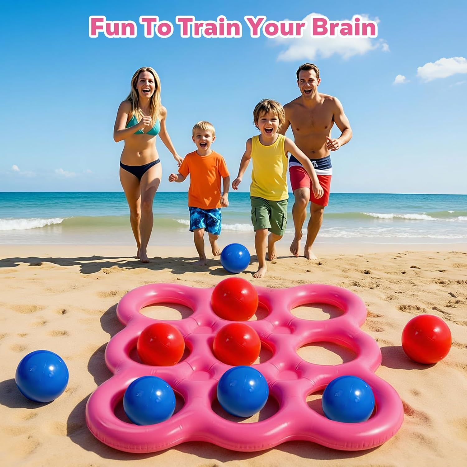 MoKo Pool Tic-Tac-Toe Float Game Set 10 Balls 2-10P