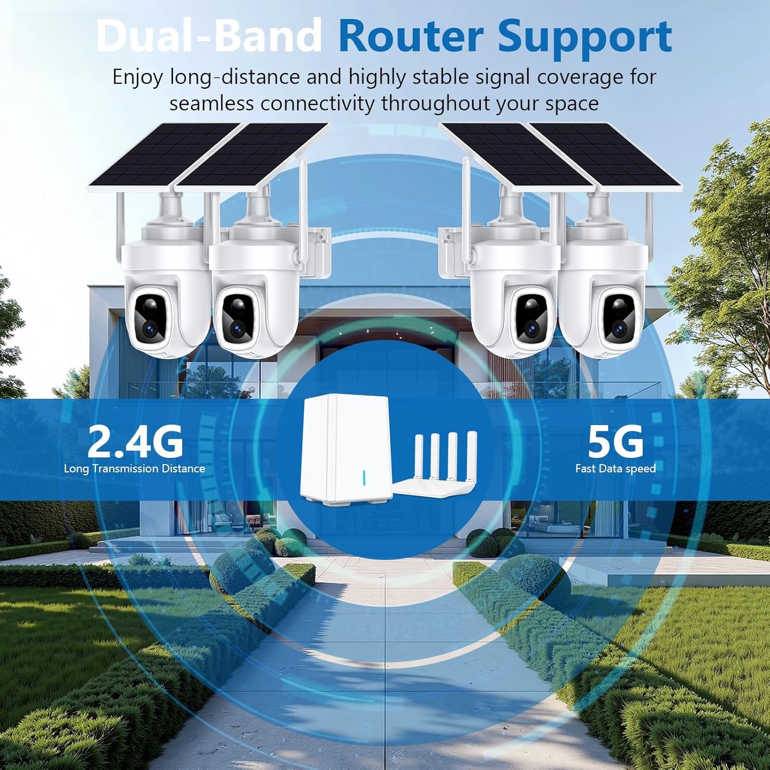 4K Solar Security Camera Wireless 5G 2.4G No Subscribe