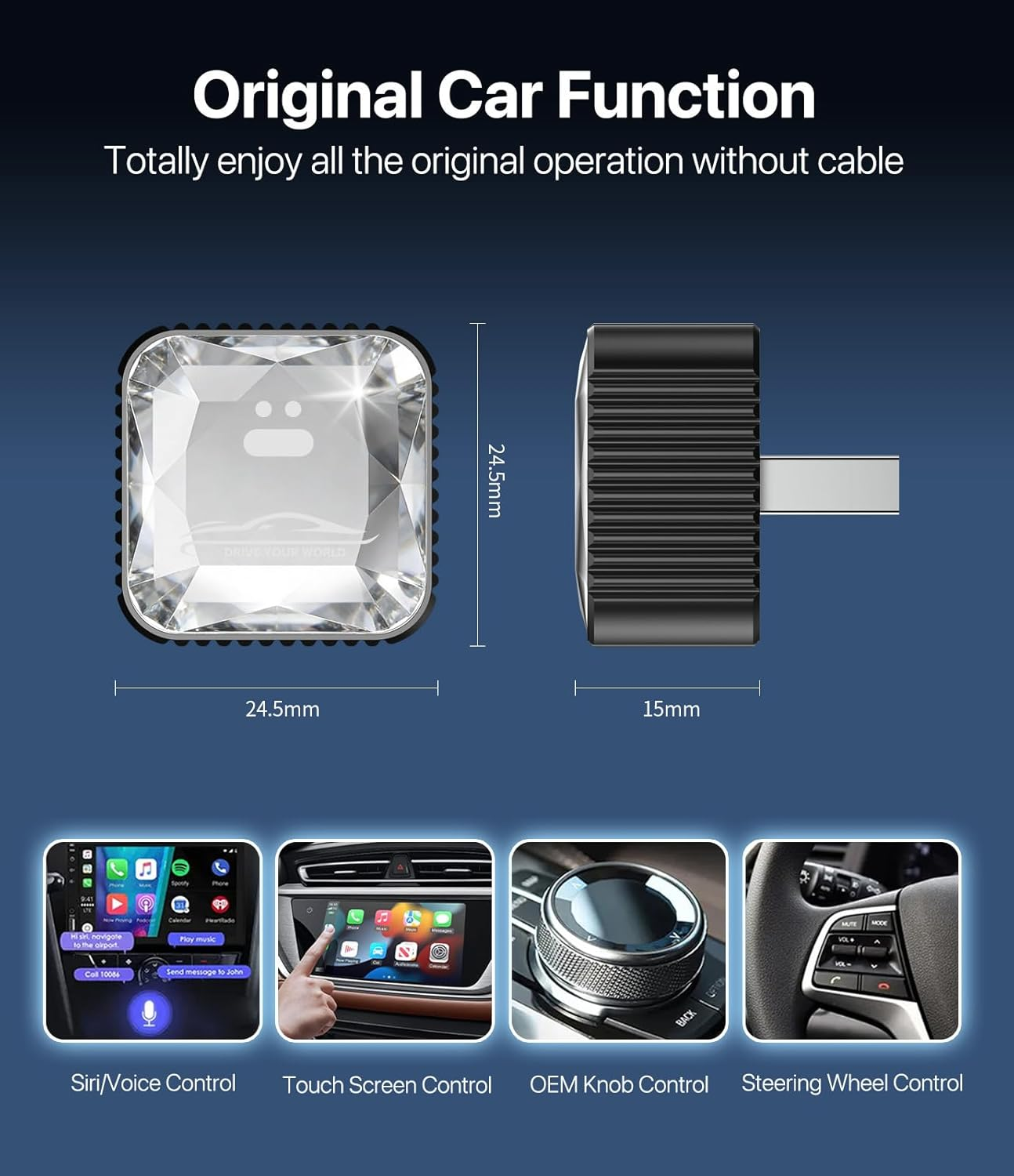 2026 Wireless CarPlay Adapter iPhone 5s Auto-Connect