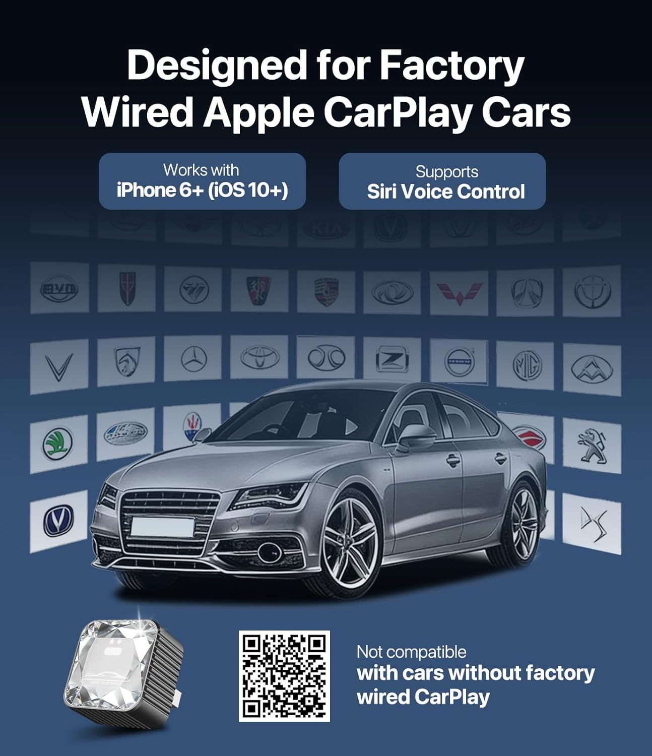 2026 Wireless CarPlay Adapter iPhone 5s Auto-Connect