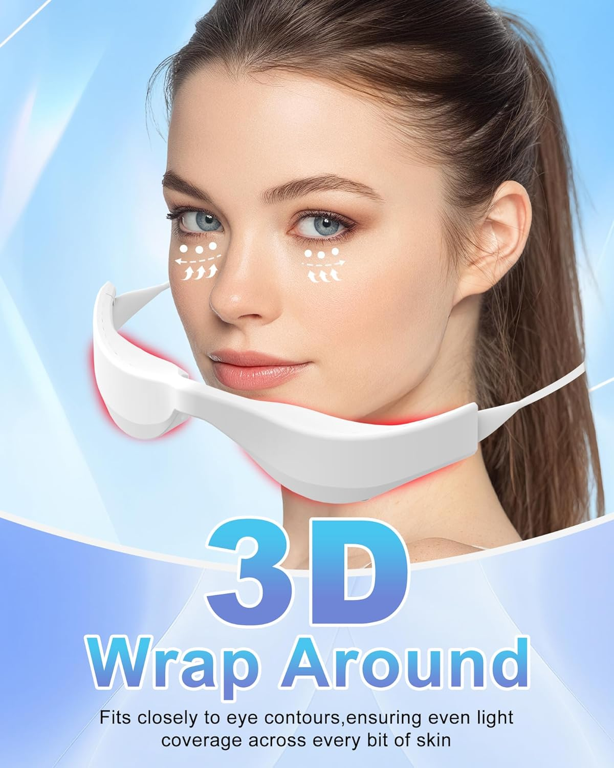 Under Eye Red Light Therapy 3 Modes Microcurrent Glasses