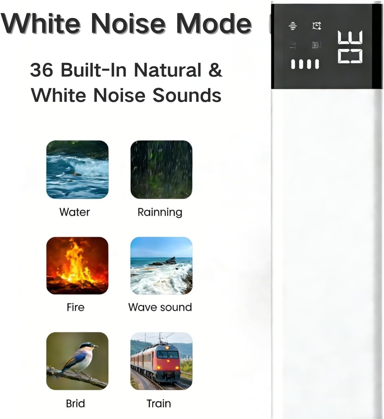 Pillow Speaker Bone Conduction 36 White Noise Auto Timer