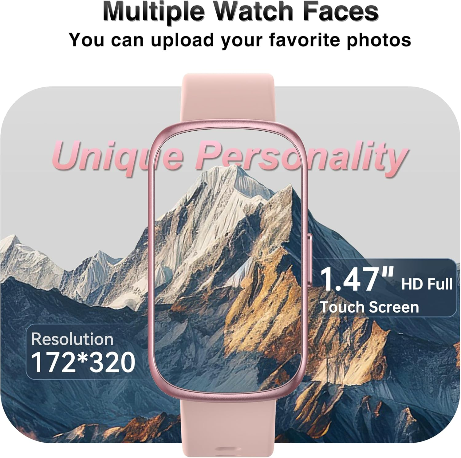 Fitness Tracker Smart Watch Heart Rate BP SpO2 IP68