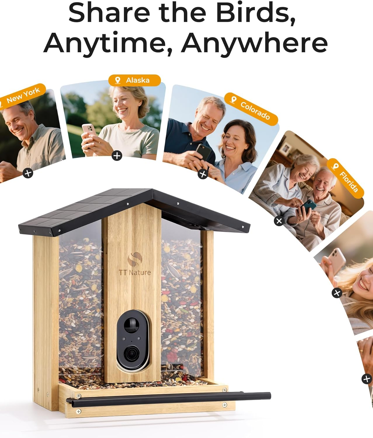TT Nature Smart Bird Feeder with Camera – AI Recognition & Live Streaming
