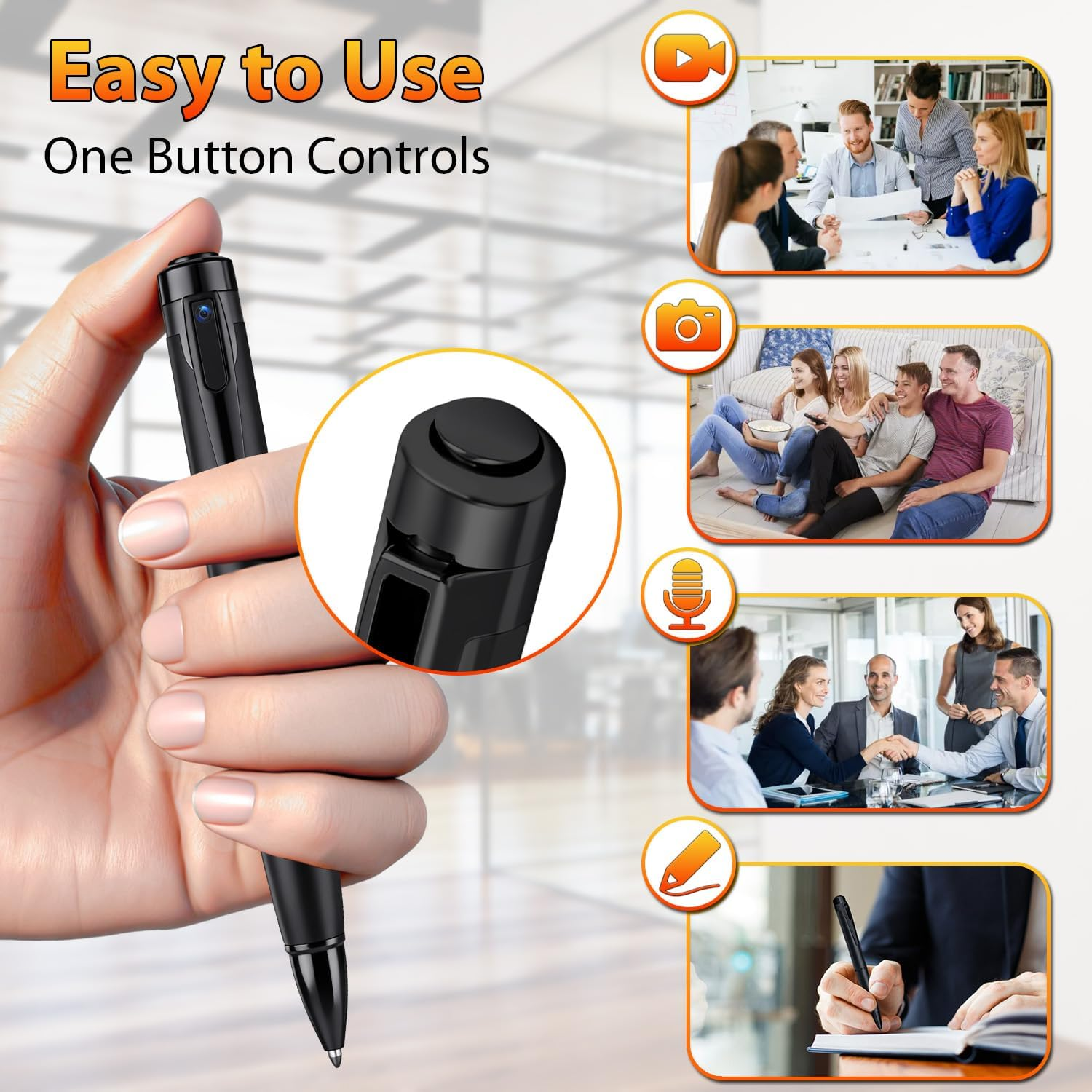 1080P Body Camera Pen | Mini Hidden Surveillance Cam