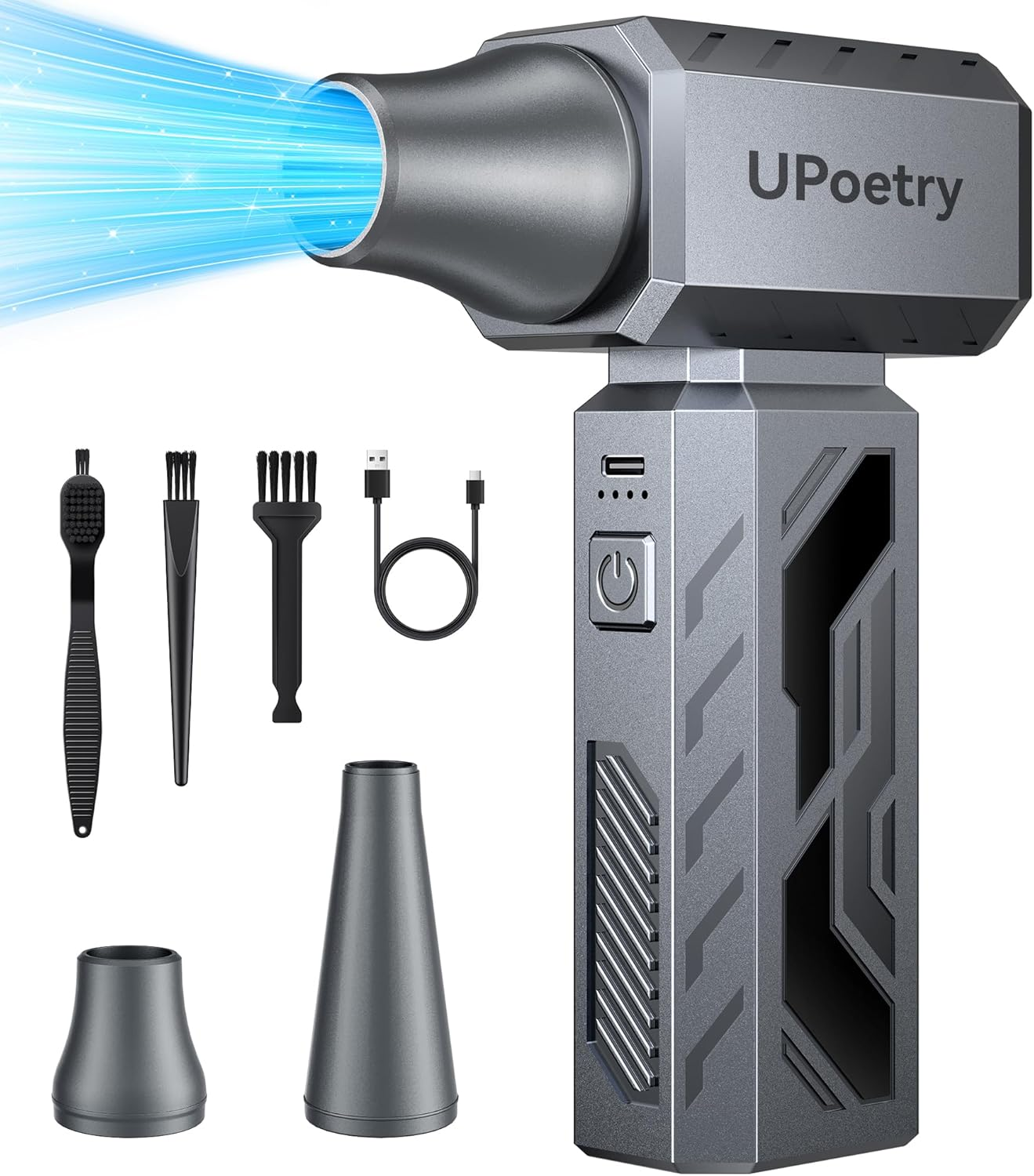 Electric Air Duster 130000RPM Brushless Cordless – Grey