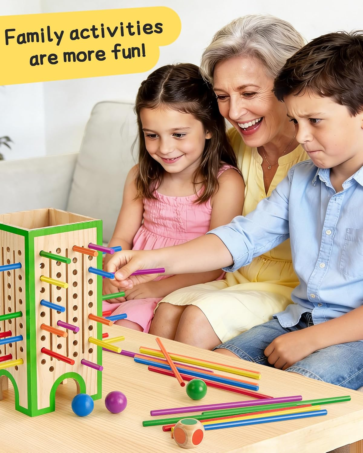 Montessori Wooden Sticks Math Toy for Kids 3-6