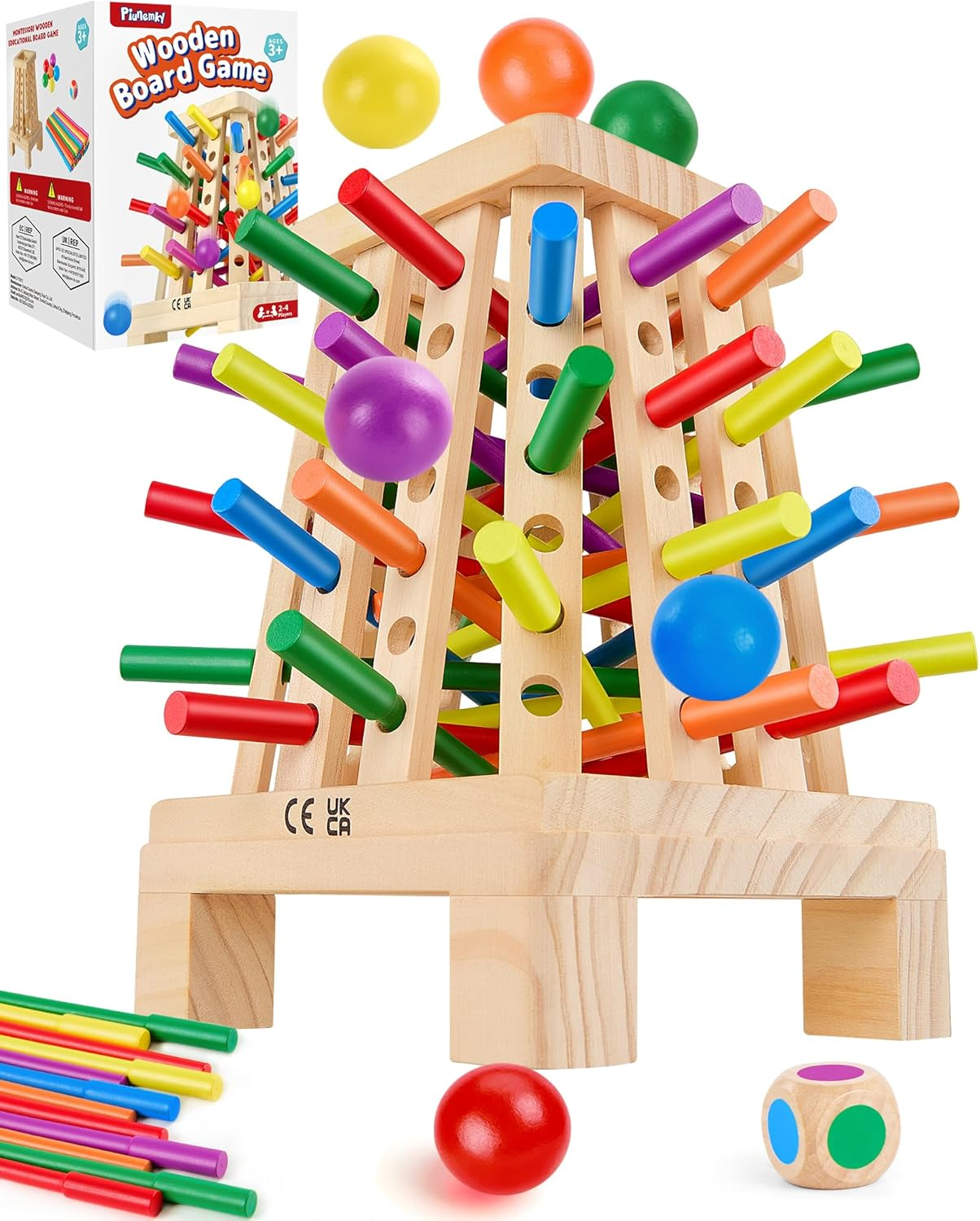 Montessori Wooden Stick Game | 36 Colorful Sticks