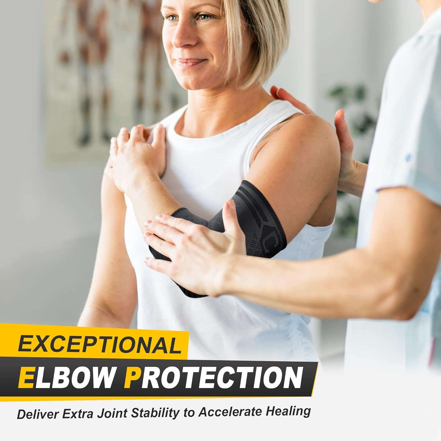 Elbow Brace Compression Sleeve for Tendonitis & Tennis Elbow