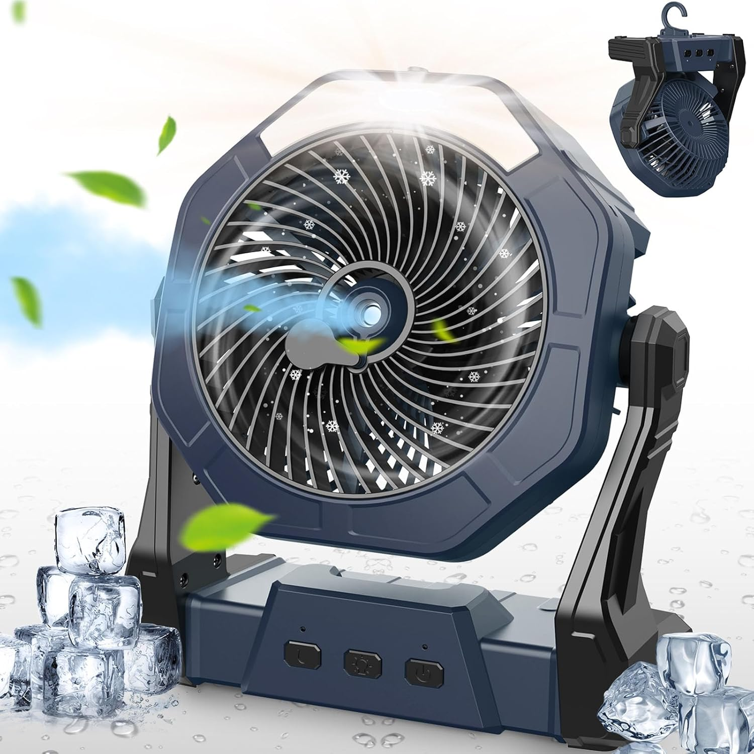 Portable Misting Fan | 35H Runtime & LED Light