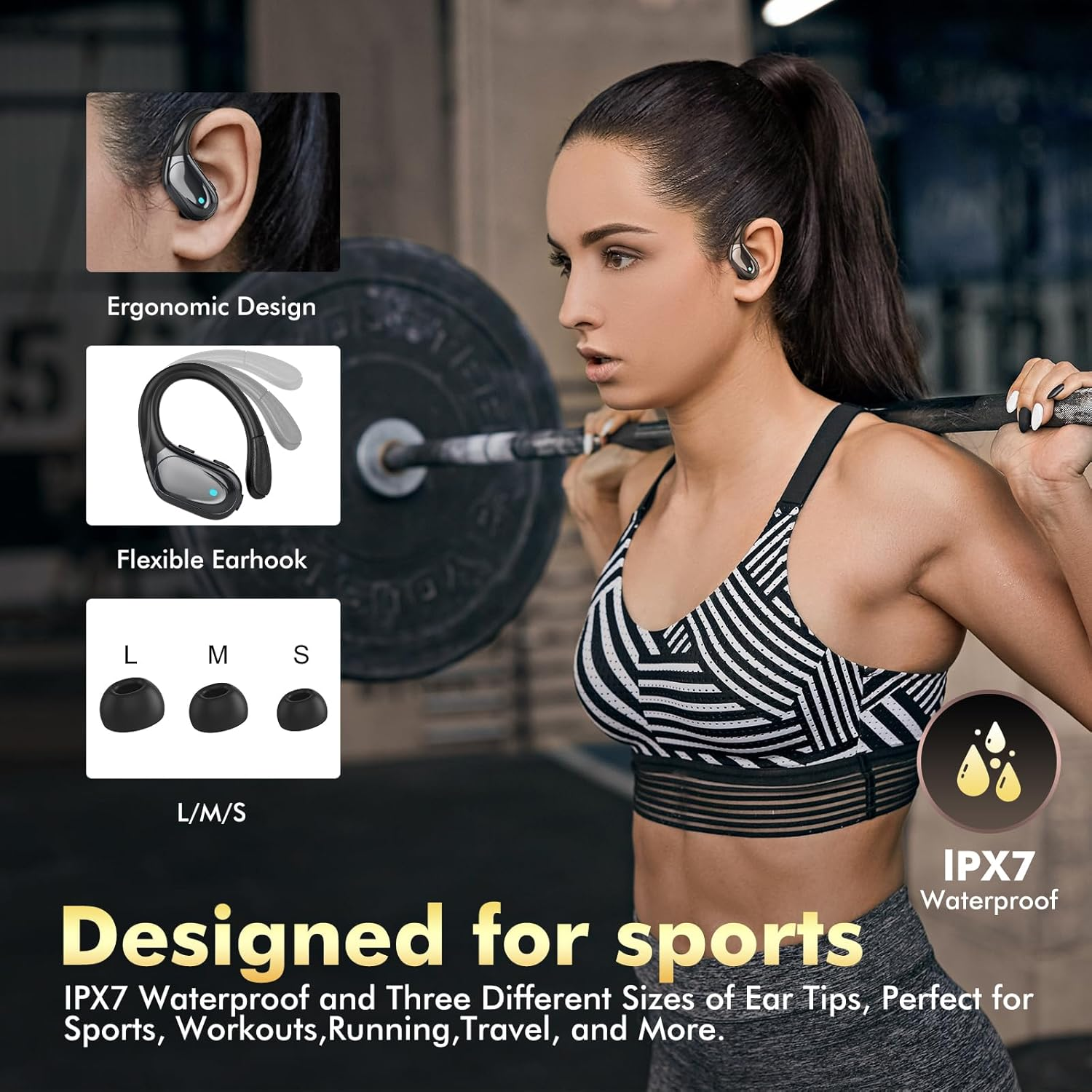 Wireless Earbuds Sports Bluetooth Headphones