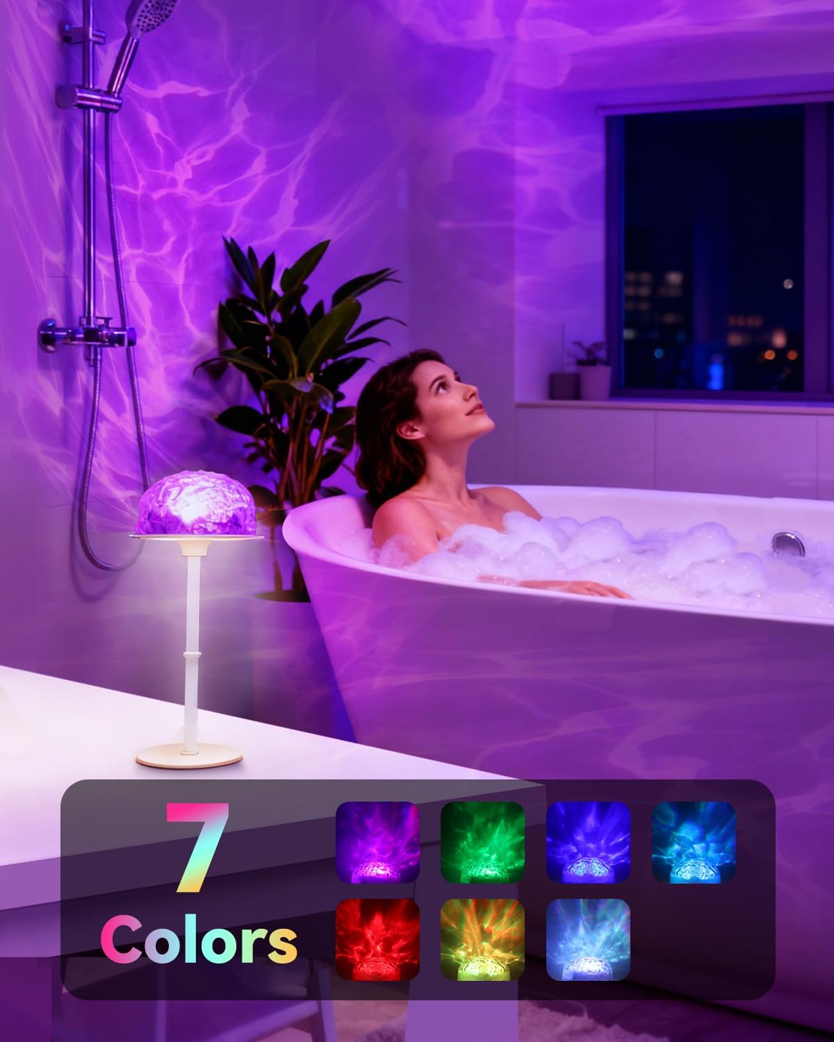 Shower Lamp - 7 Color Ocean Wave Projector