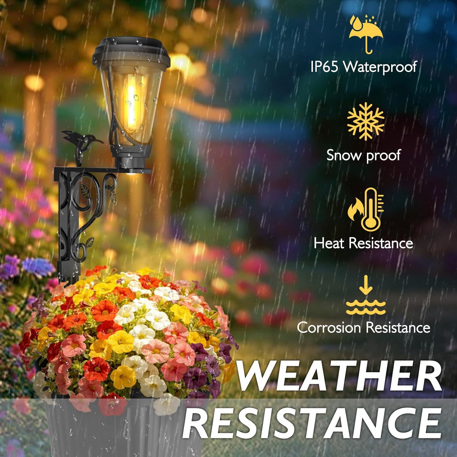 Solar Planter Light 7.9" Dual-Sided 3000K 2-in-1