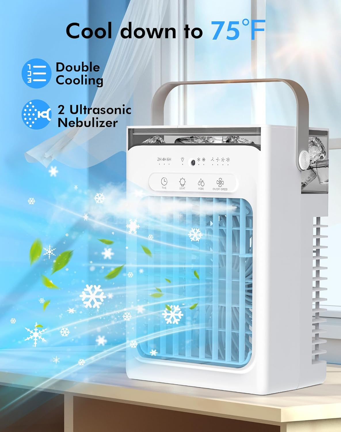 Portable Air Cooler Mini AC with Remote