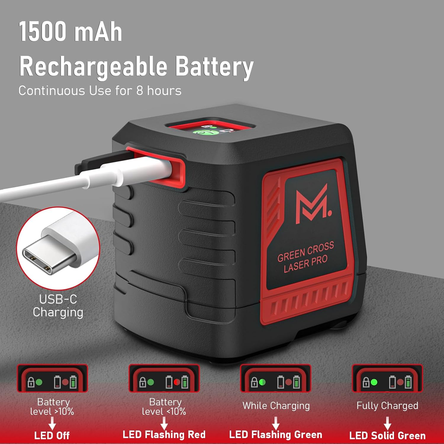 Laser Level 100Ft Self-Leveling Green Cross Line with Tripod