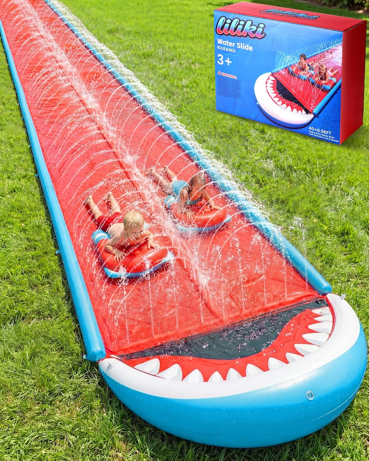 40FT Heavy Duty Slip and Slide with Sprinkler
