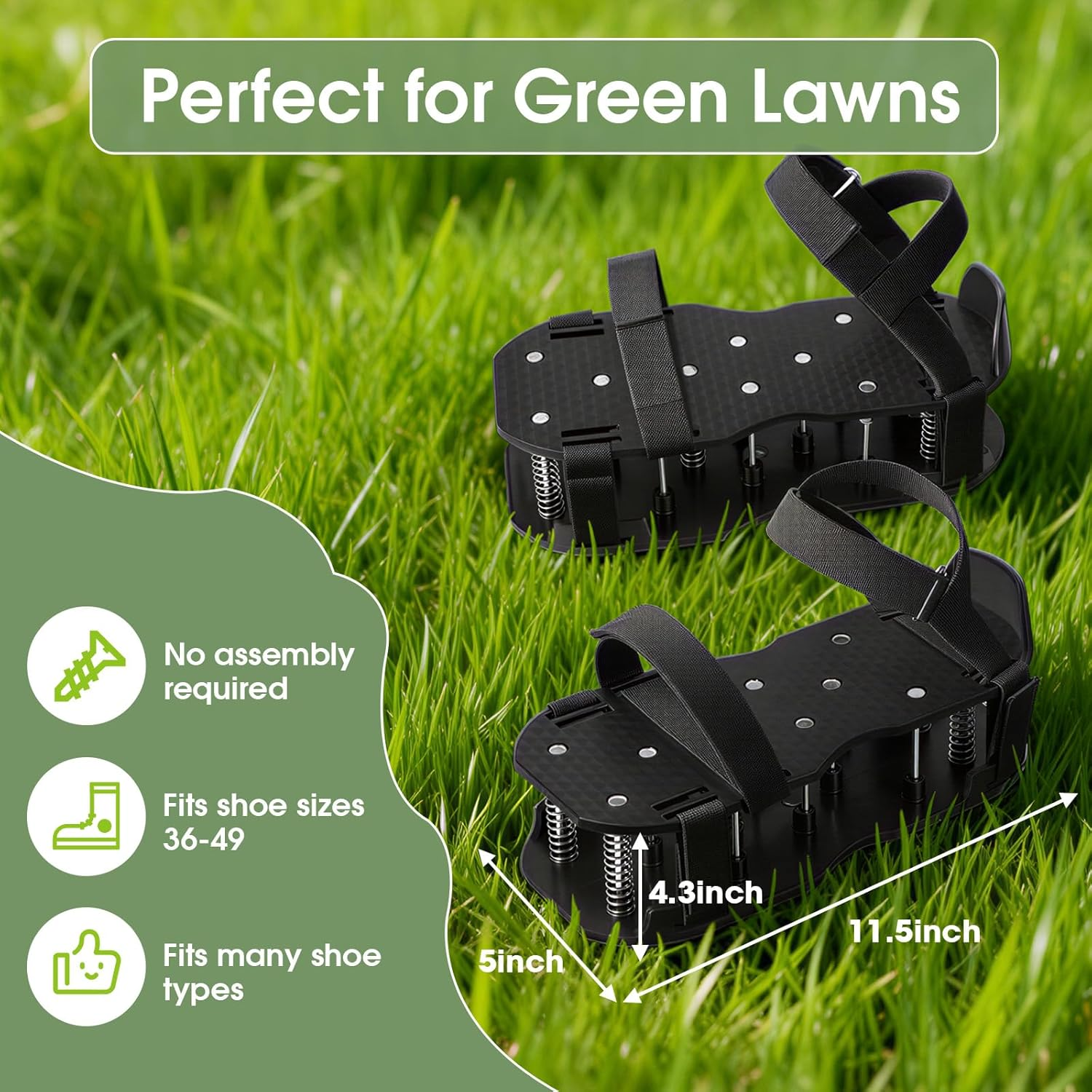 Lawn Aerator Shoes Spring-Loaded Double Layer