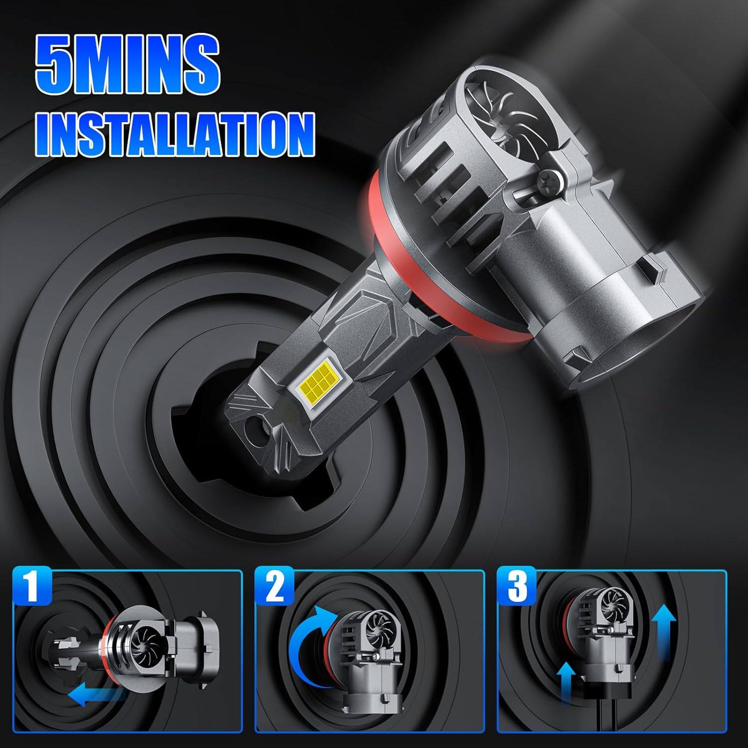 H11 H16 H9 H8 Fog Light Bulbs Cool White Plug & Play