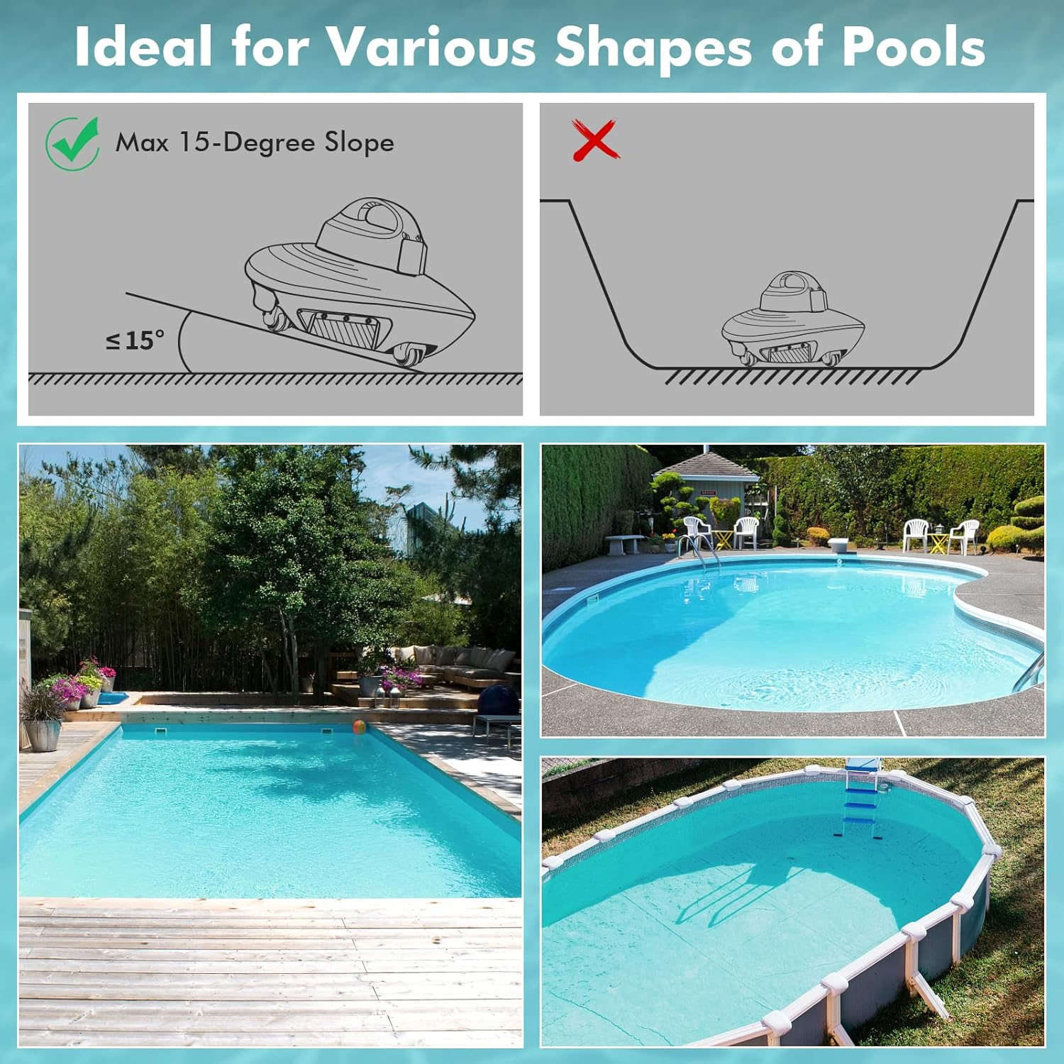 HYDRUS Robotic Pool Vacuum Brushless 90 Min