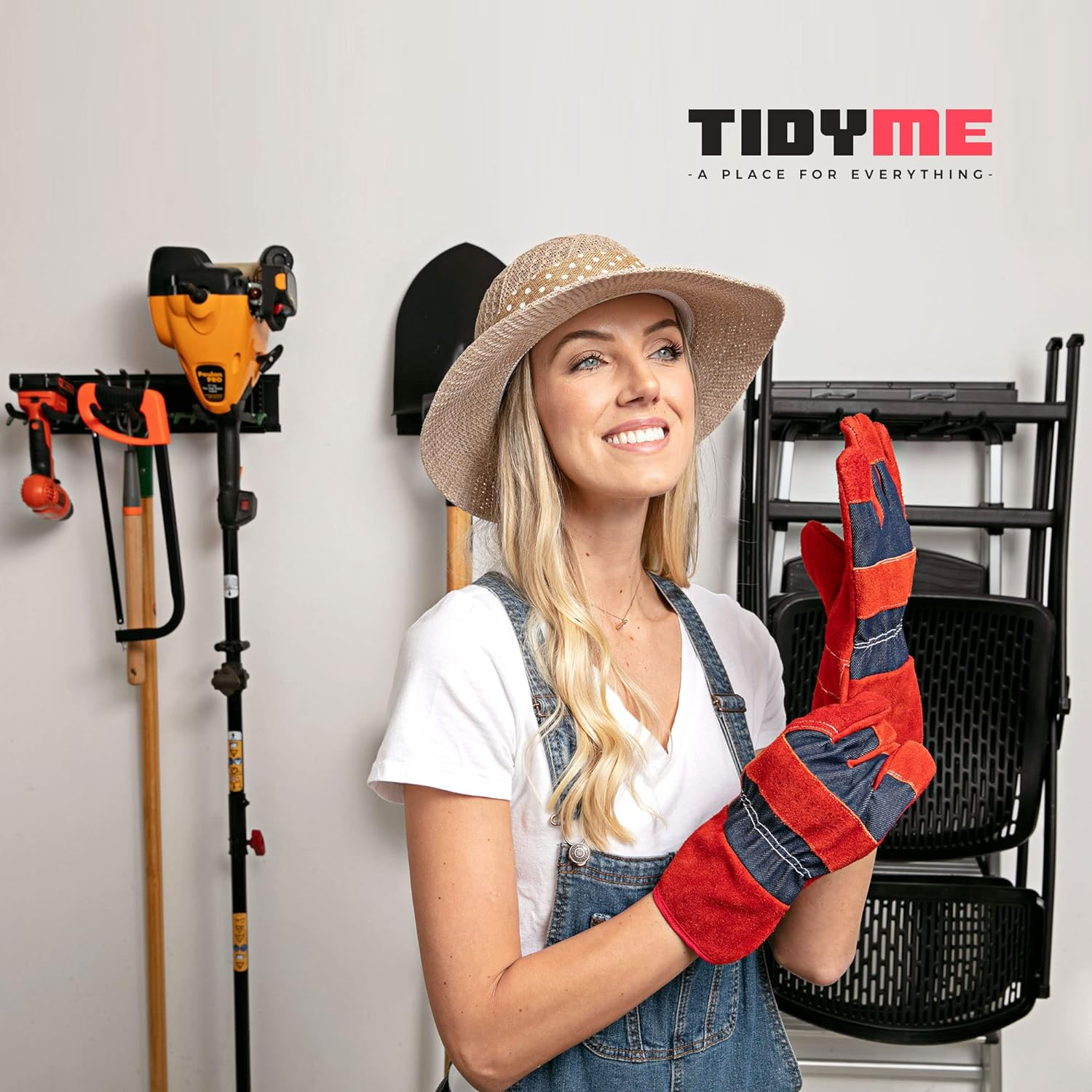 TIDYME Garage Tool Organizer Wall Mount 64in