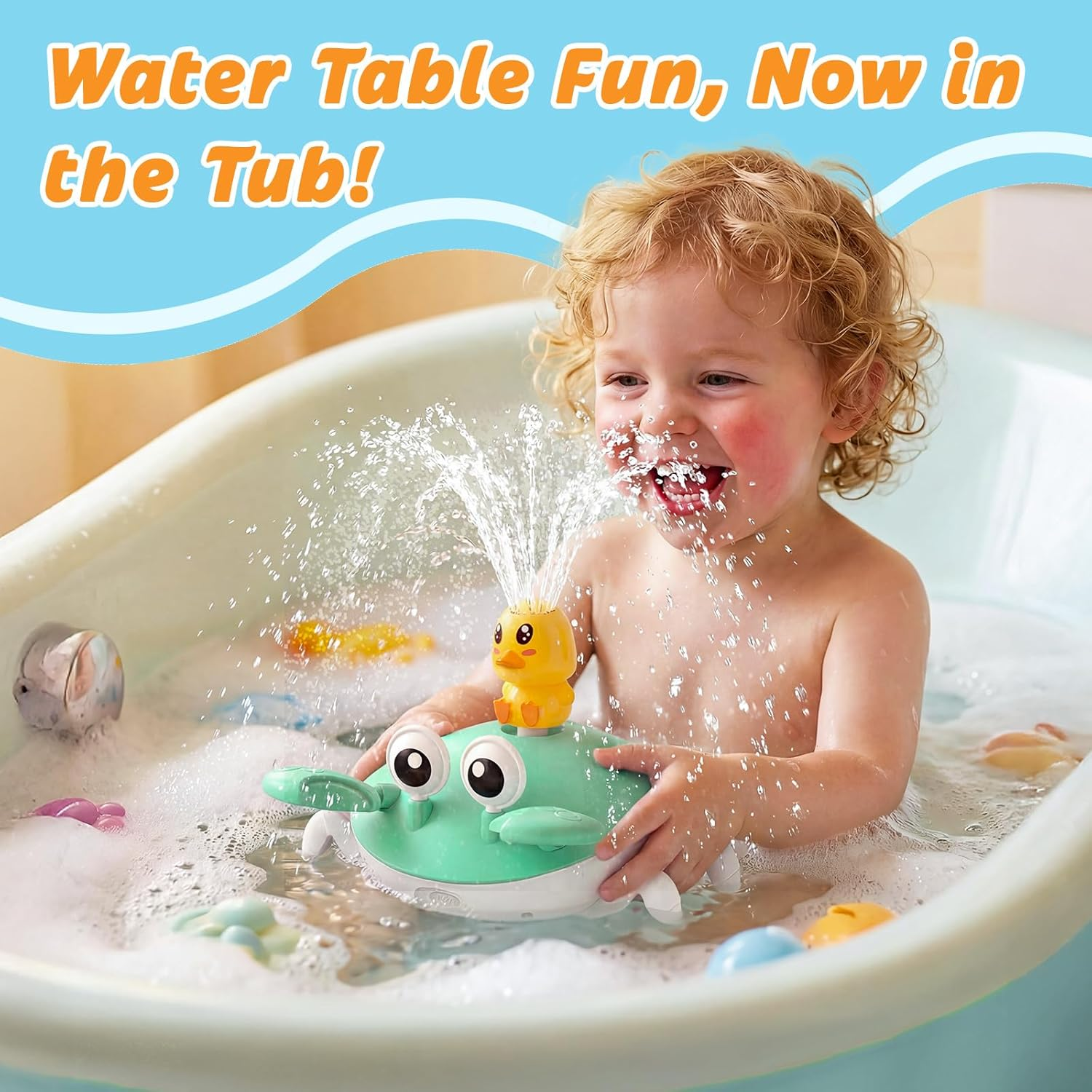 Crab Water Pump Toy 5400mAh 8Hr IP67 Kids 1-3