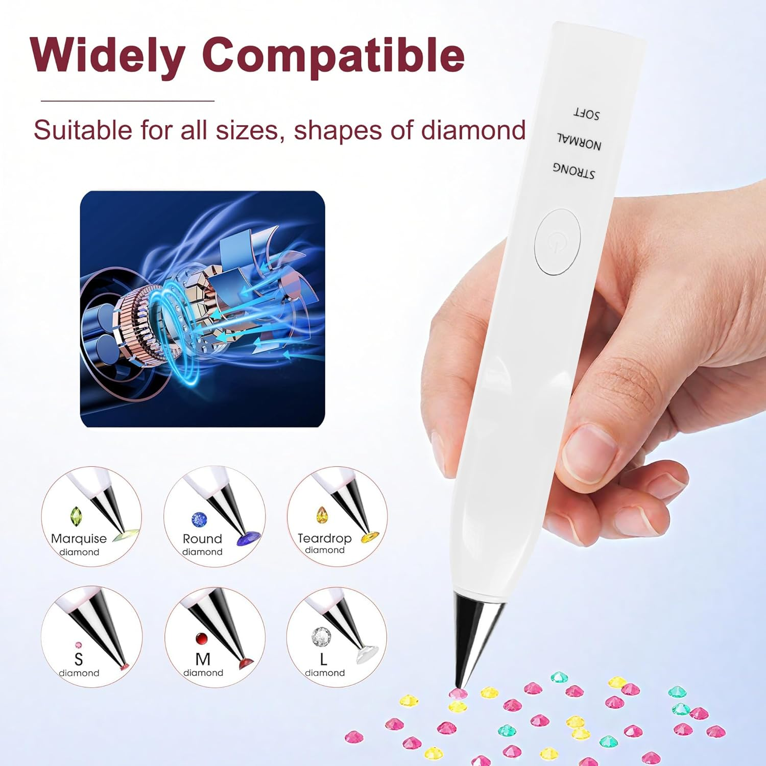 Electric Diamond Art Painting Pen No Wax Wireless