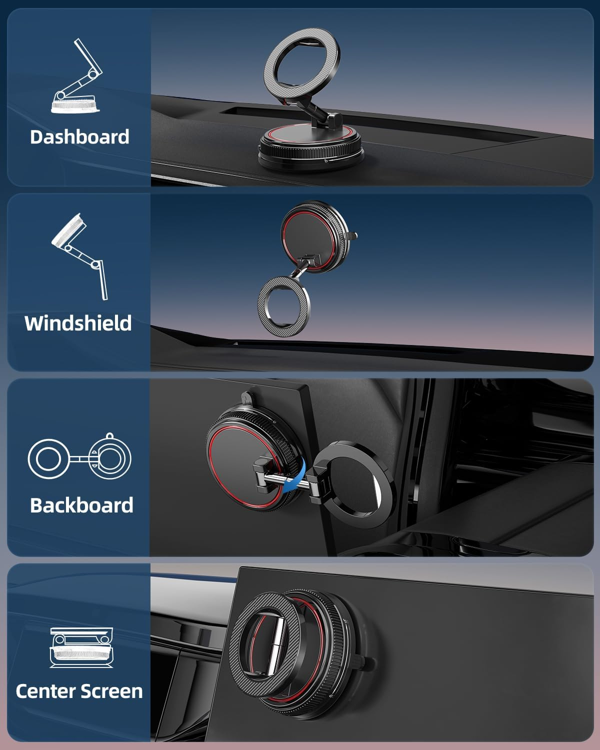 360 Car Phone Mount MagSafe iPhone 17 16 15 14