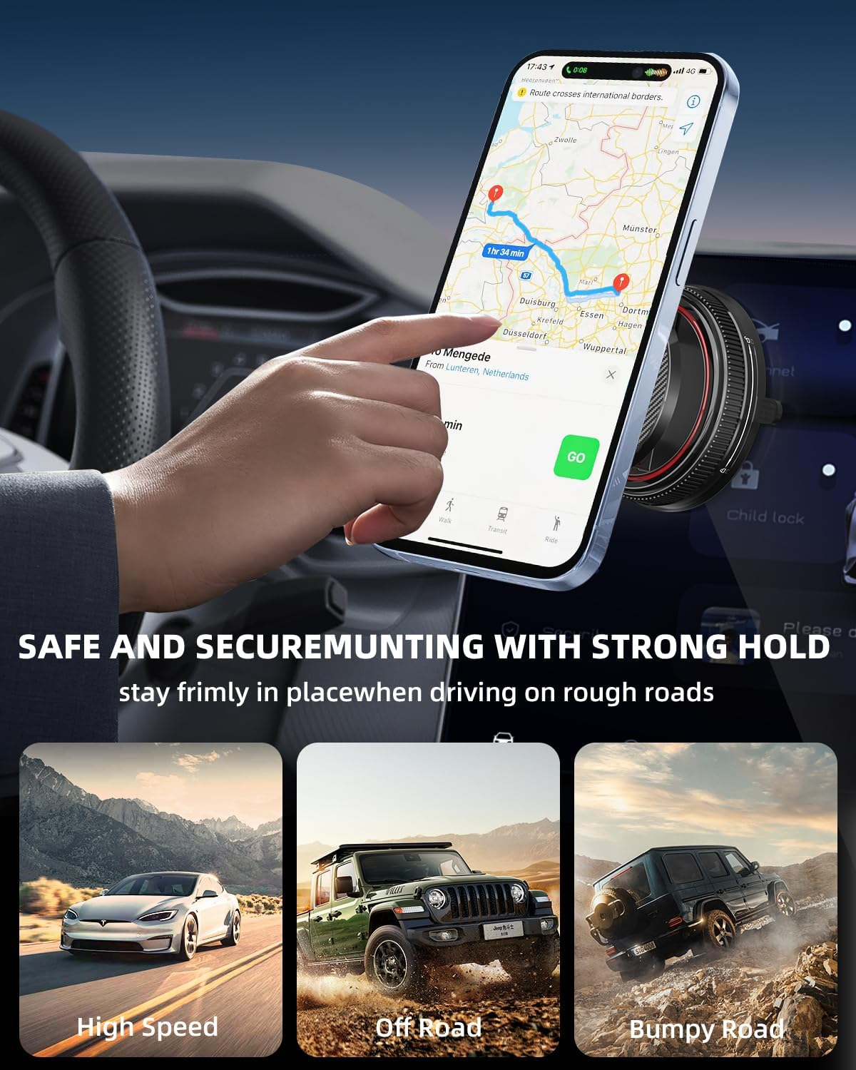 360 Car Phone Mount MagSafe iPhone 17 16 15 14