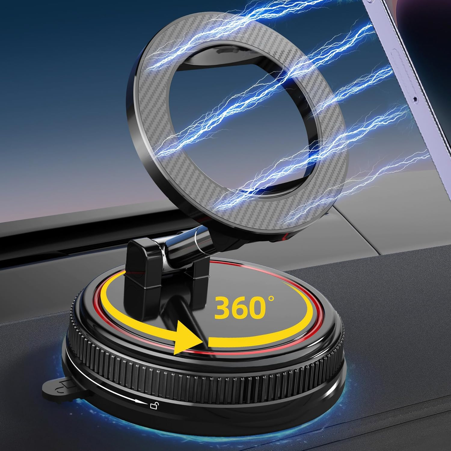 360 Car Phone Mount MagSafe iPhone 17 16 15 14