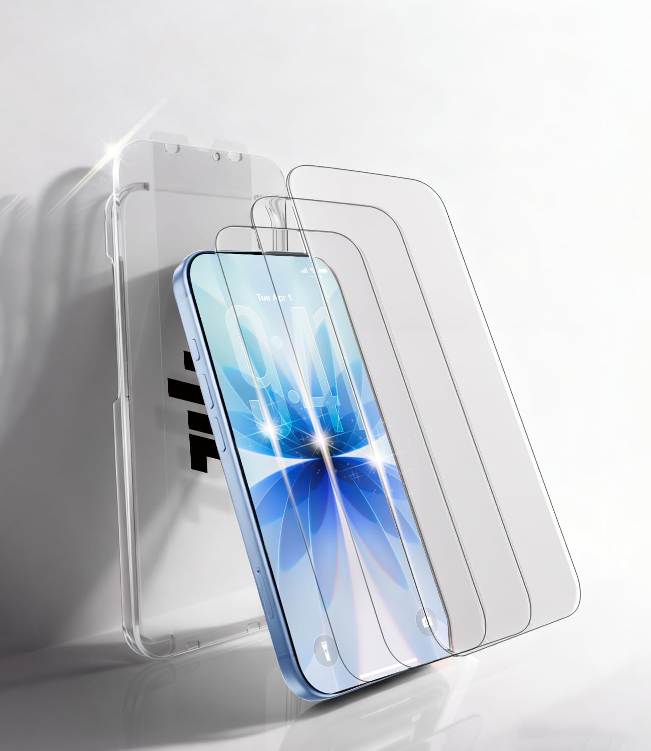 iPhone 17 Screen Protector 9H Tempered Glass 3 Pack HD Clear