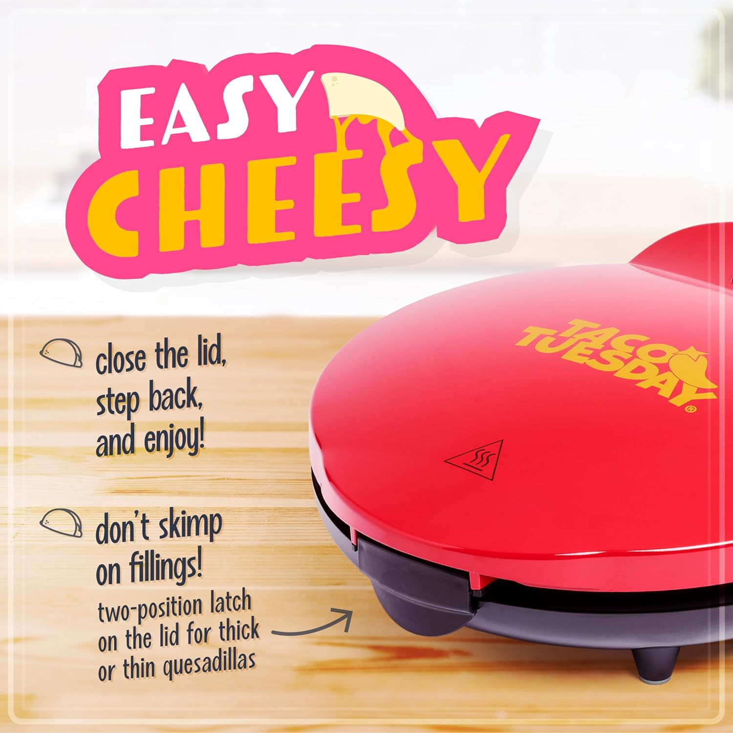 Taco Tuesday Deluxe 8-Inch Quesadilla Maker