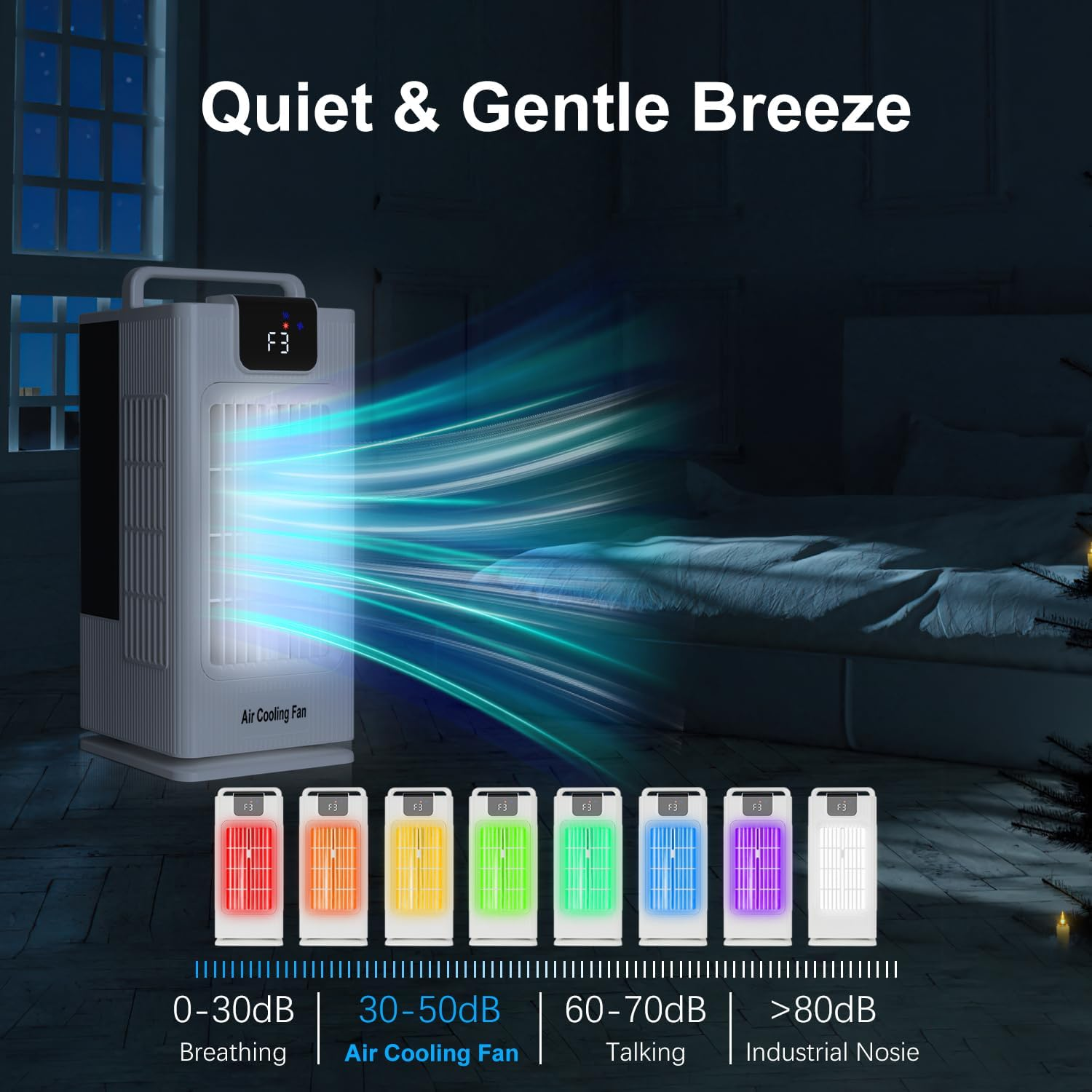 Sugoiti Portable Fan 4 Speeds 8H Timer 2L Tank