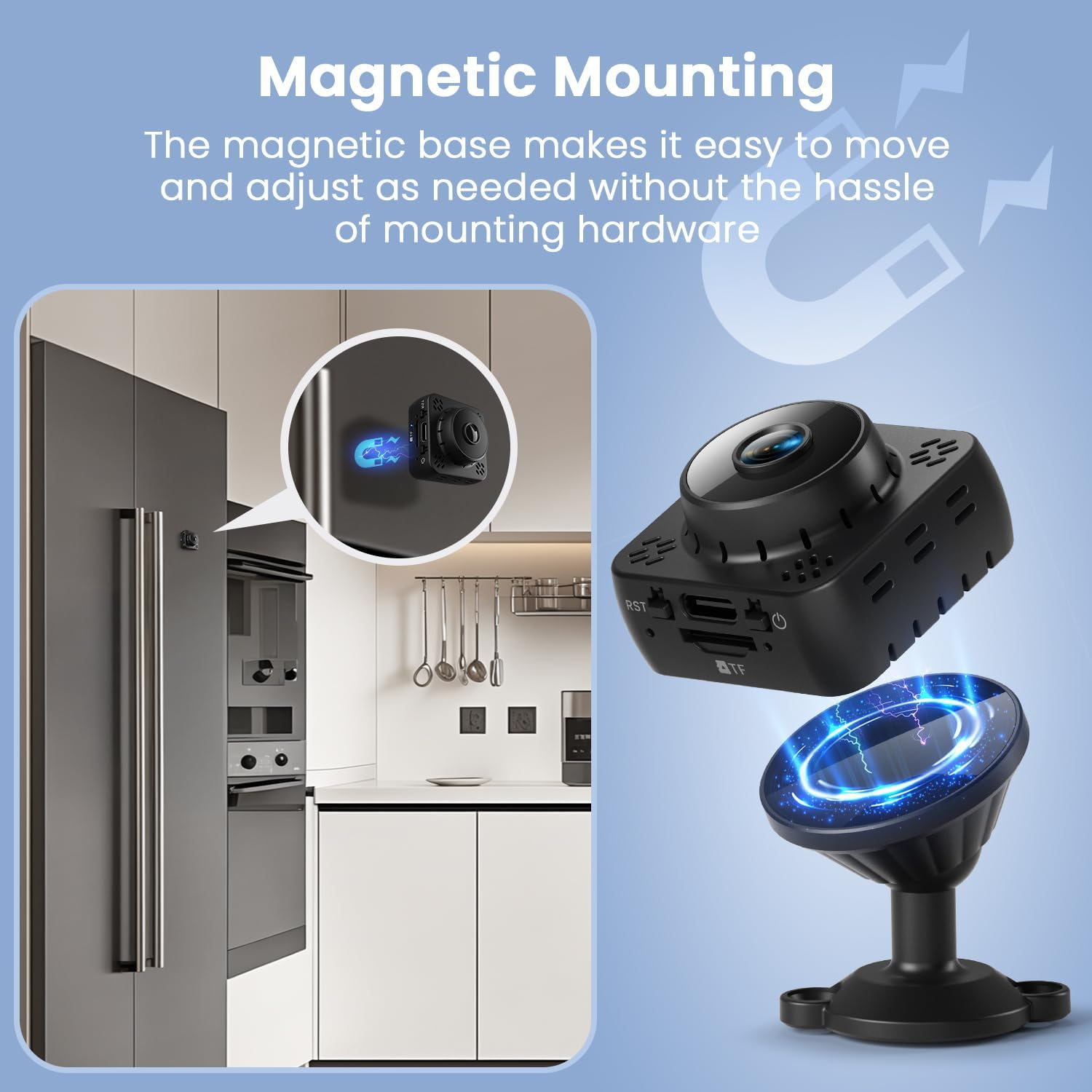 Hidden Mini Nanny Cam WiFi Cloud Storage Motion Detection