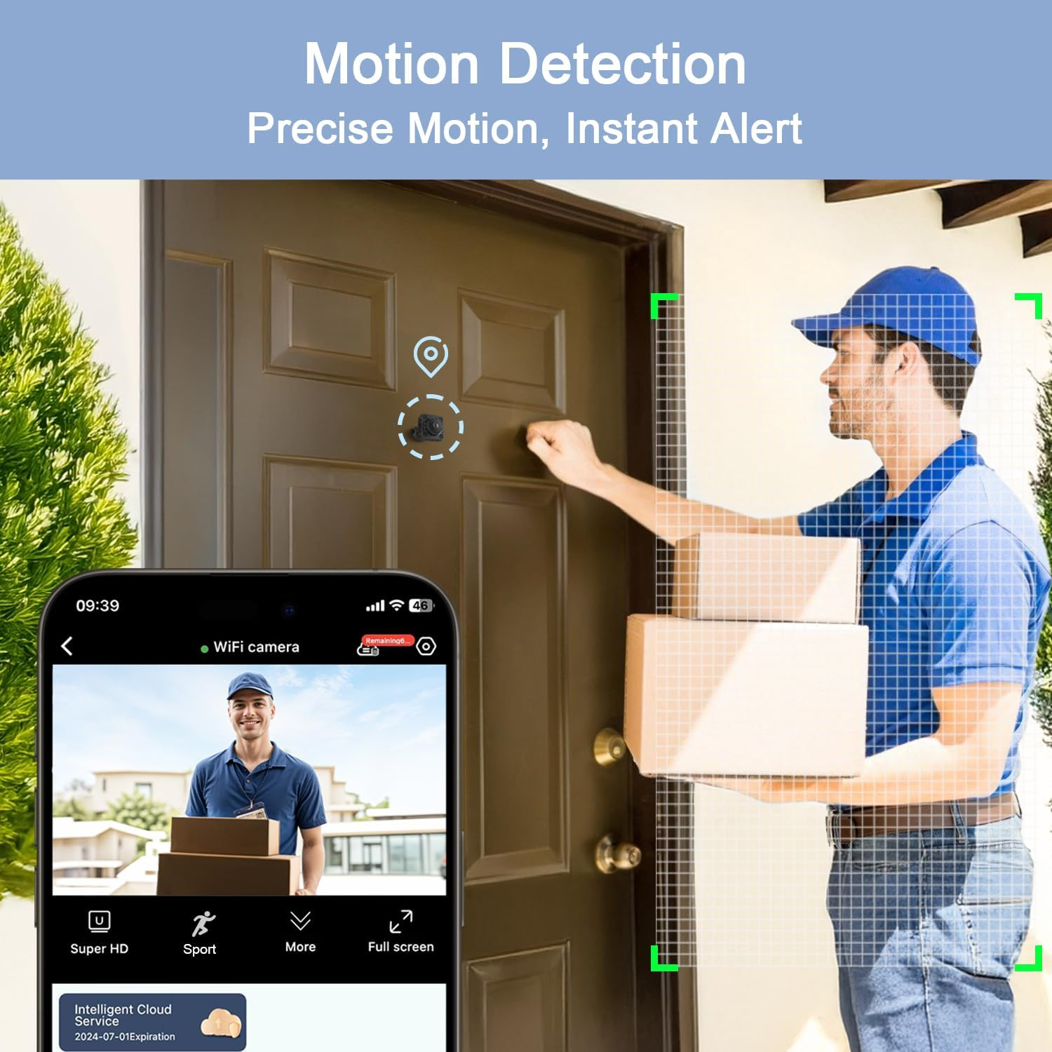 Hidden Mini Nanny Cam WiFi Cloud Storage Motion Detection