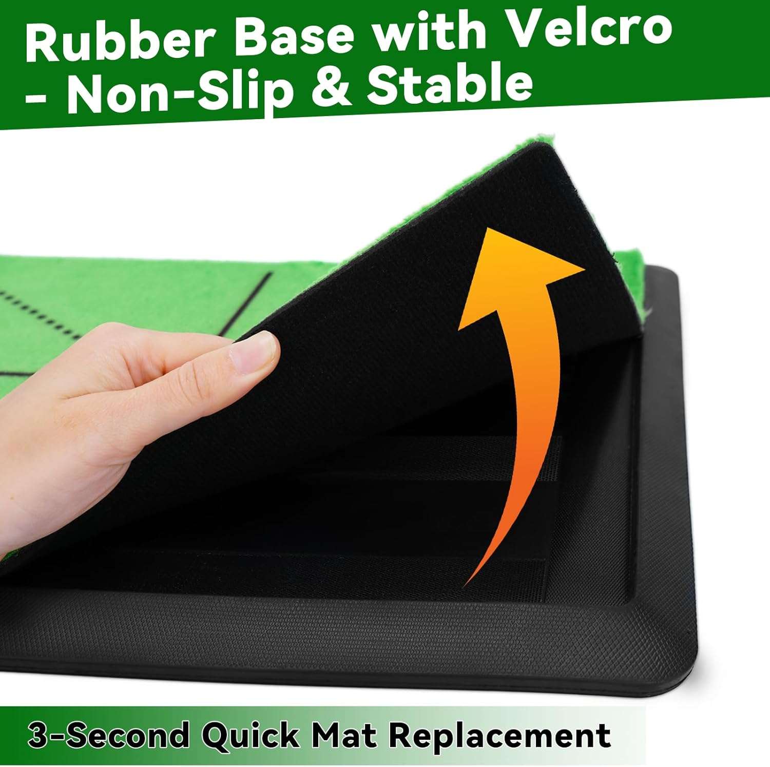 Golf Hitting Mat 6x12in PP Turf Indoor Outdoor