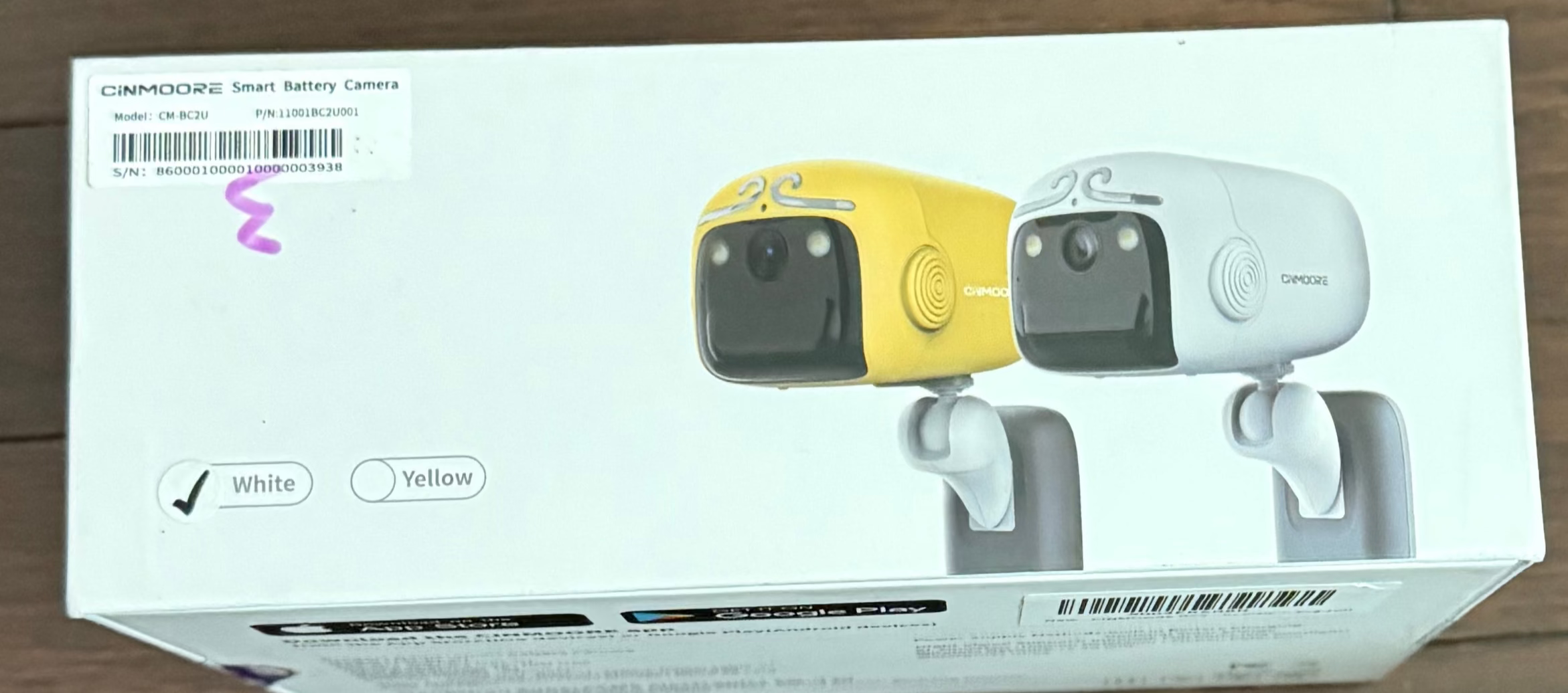 Security Camera - CINMOORE Wireless 2K+ Night Vision, Two-Way Audio, Easy Instal