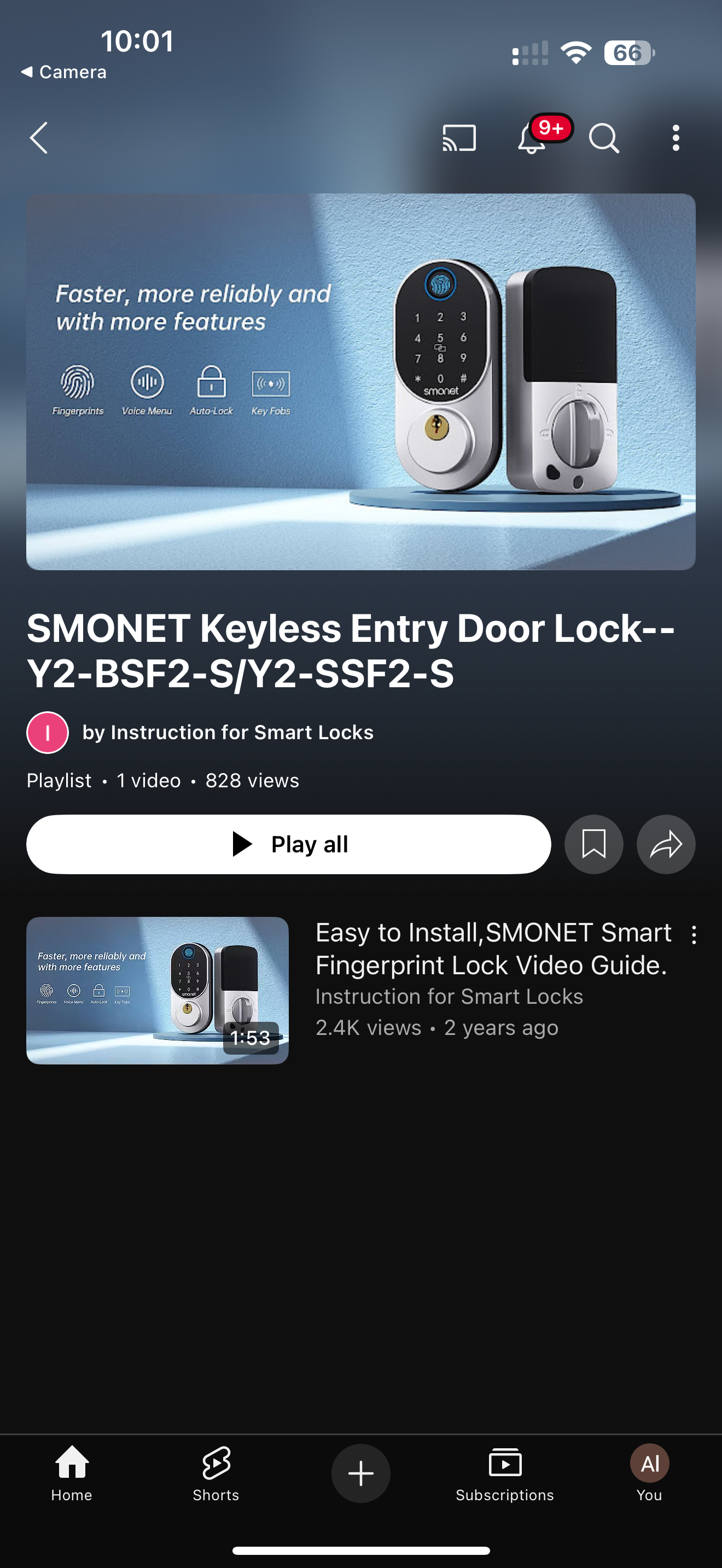 Smonet smart digital door lock Keyless Entry Front Door Lock
