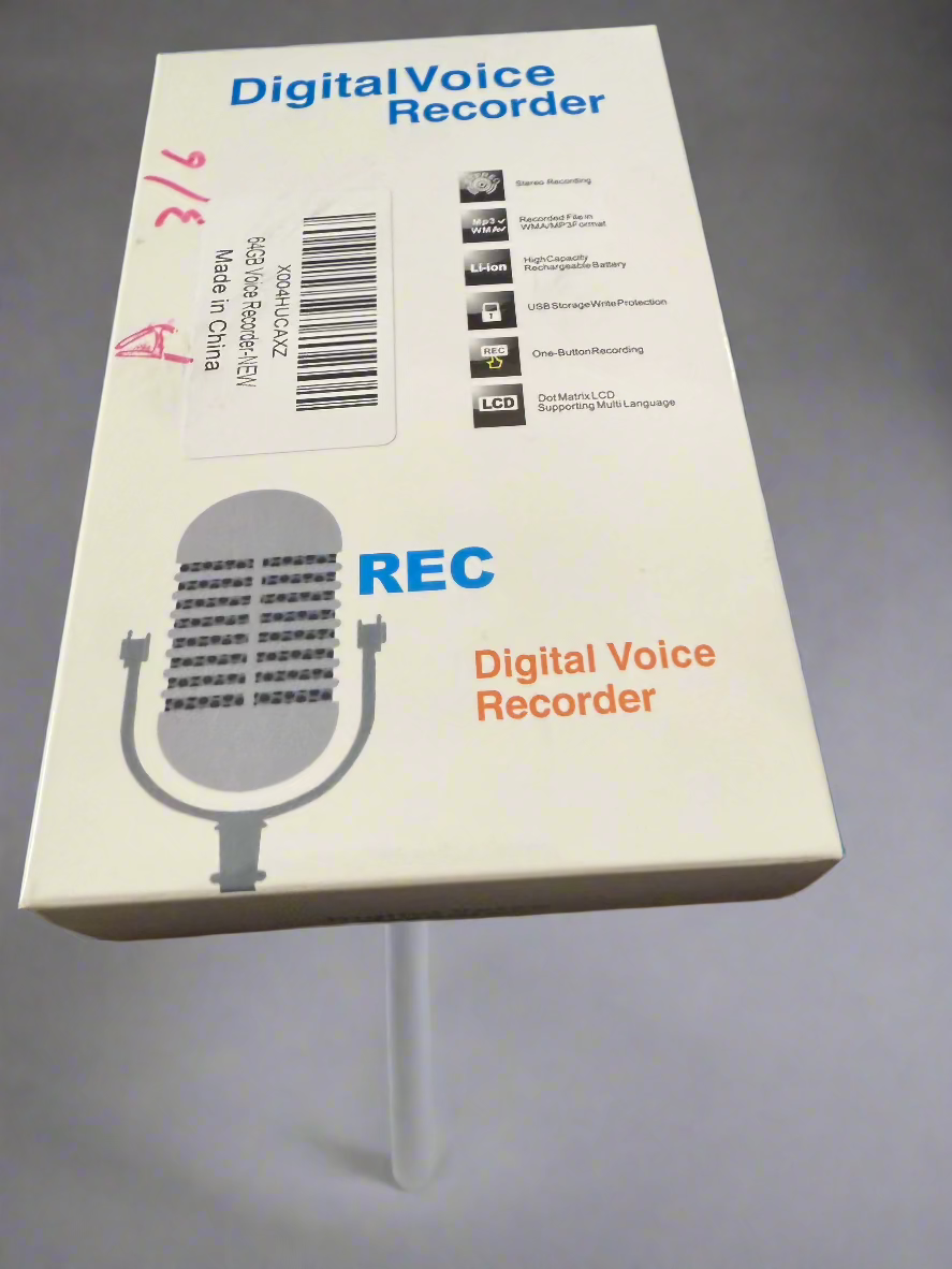 Digital Voice Recorder Pen - Rechargeable Battery - One Button Recording - REC