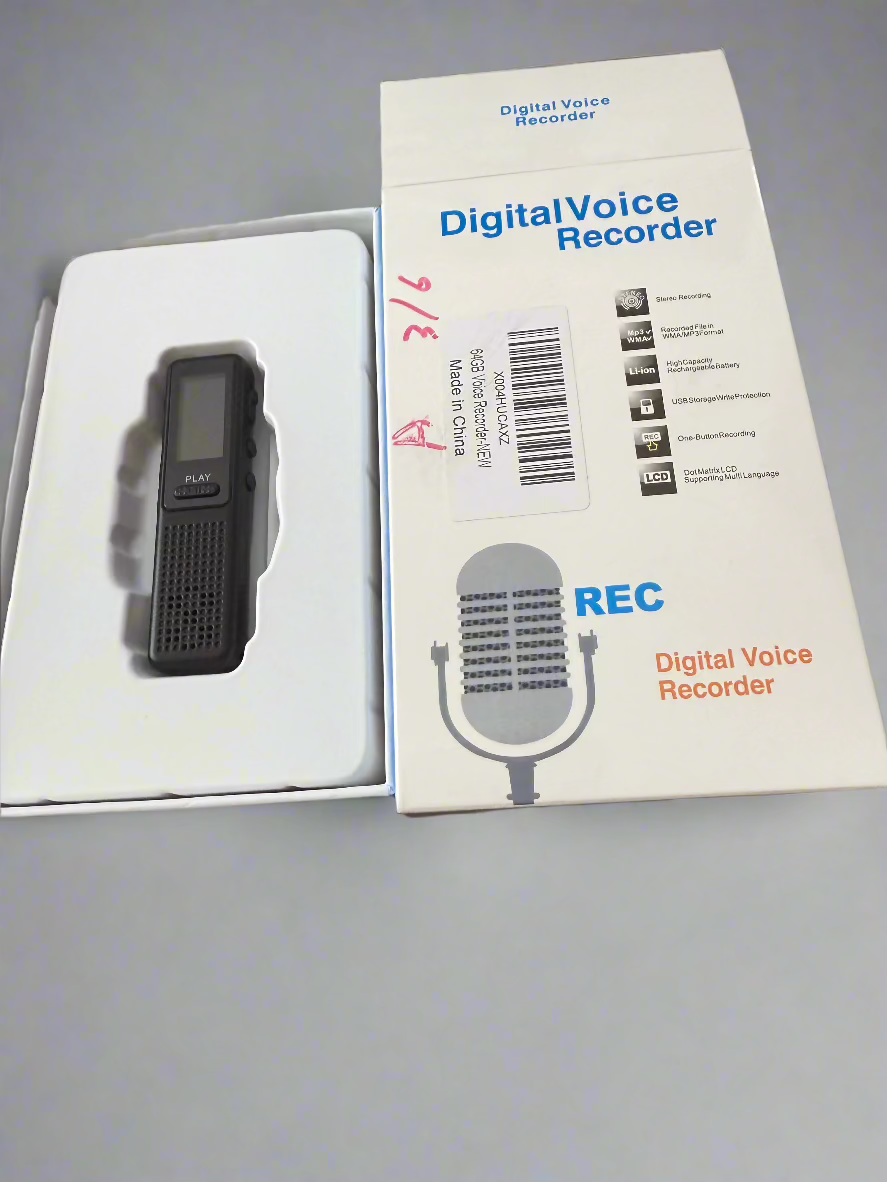 Digital Voice Recorder Pen - Rechargeable Battery - One Button Recording - REC