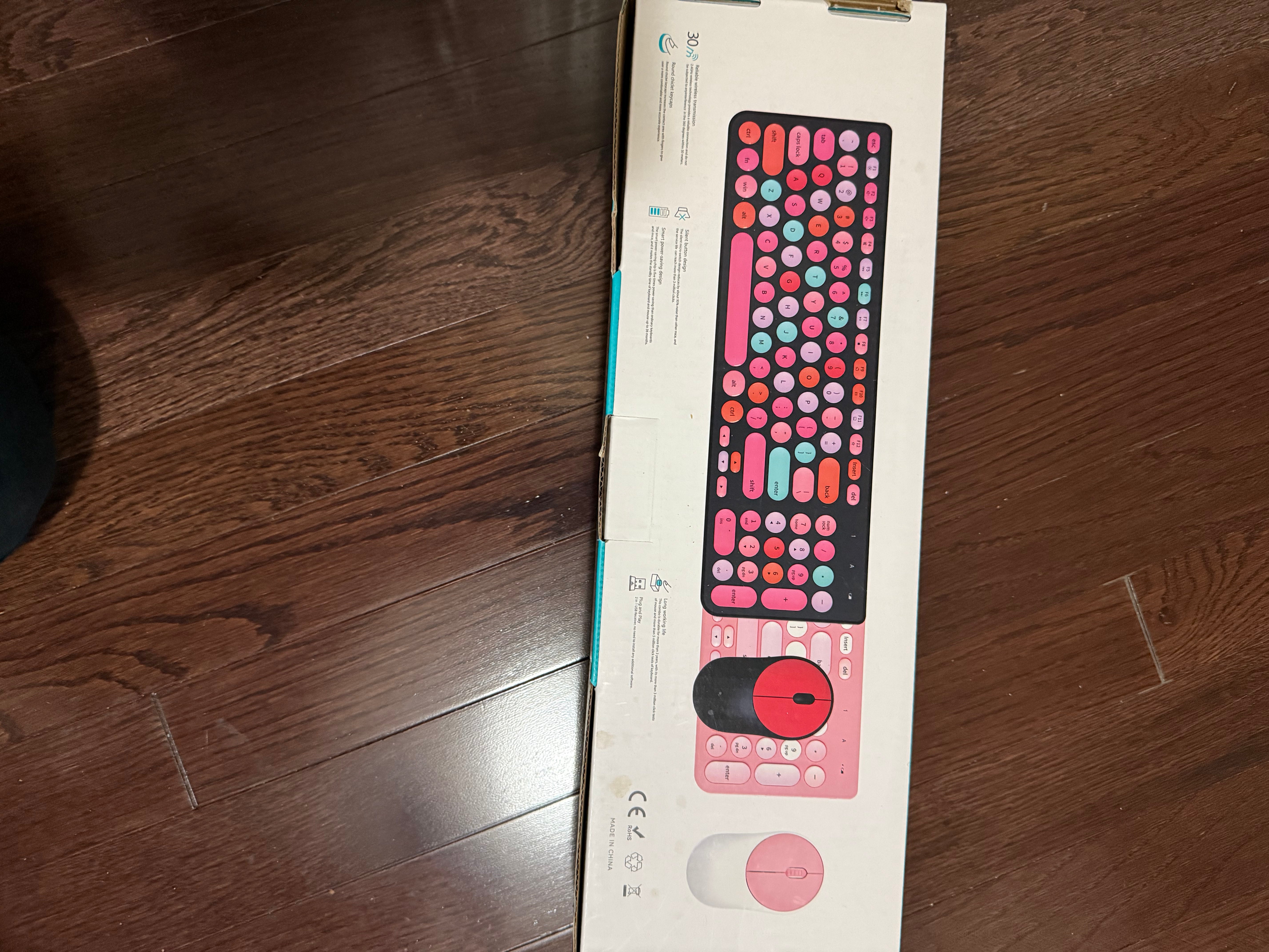 MOFII Wireless Keyboard Mouse Combo, Colorful Compact Full Size Wireless Keyboard