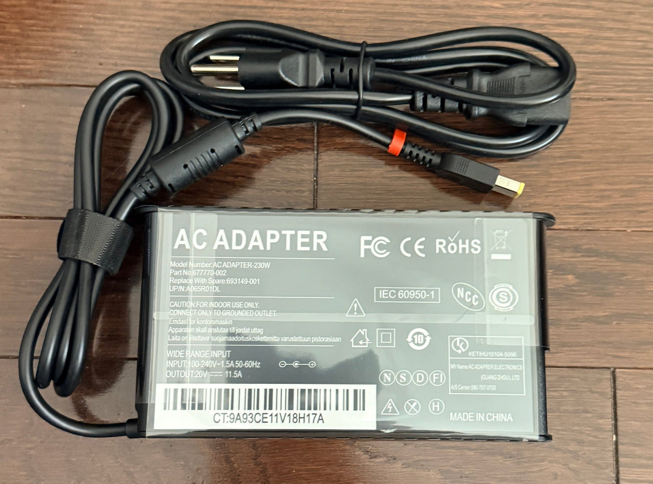 230W Laptop Charger Power Adapter - Universal AC DC Power Supply