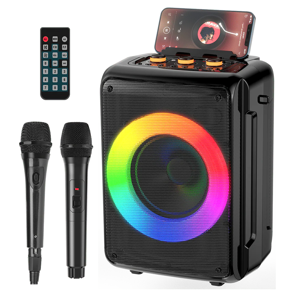 JYX D13 Portable Karaoke Machine with 2 Microphones
