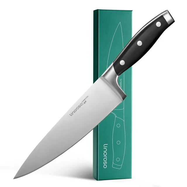 Linoroso 8 inch Chef Knife Sharp Forged German Carbon Stainless Steel
