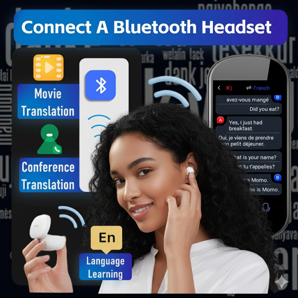 VORMOR Z2 Translation Earbuds - Real-Time Language Translator Headphones