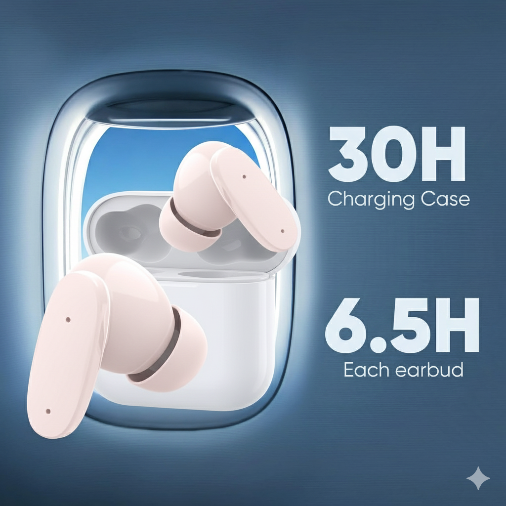 Foxeye S9000 Wireless Earbuds - Bluetooth 5.3 with Noise Cancelling Mic